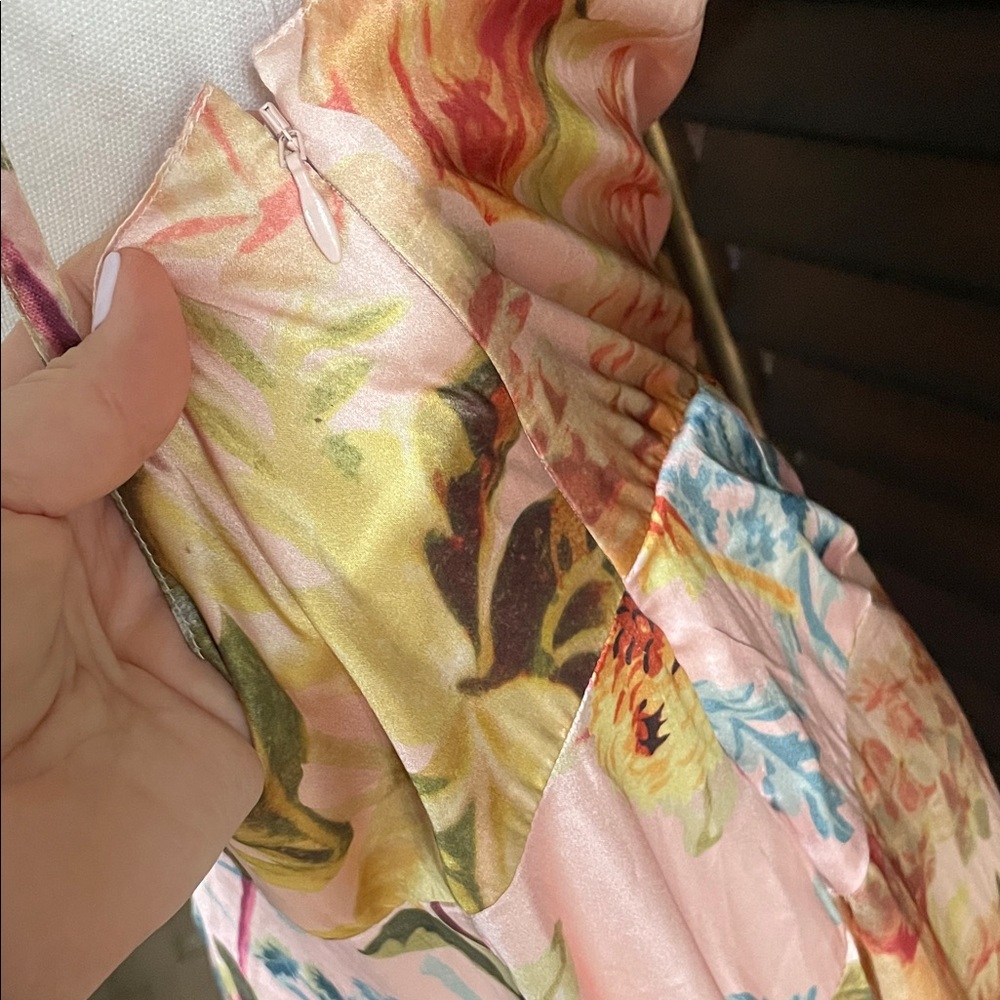 ASOS Flora V-Neck Maxi Dress Size 8 Tropical Evening Wedding Destination - Picture 13 of 14